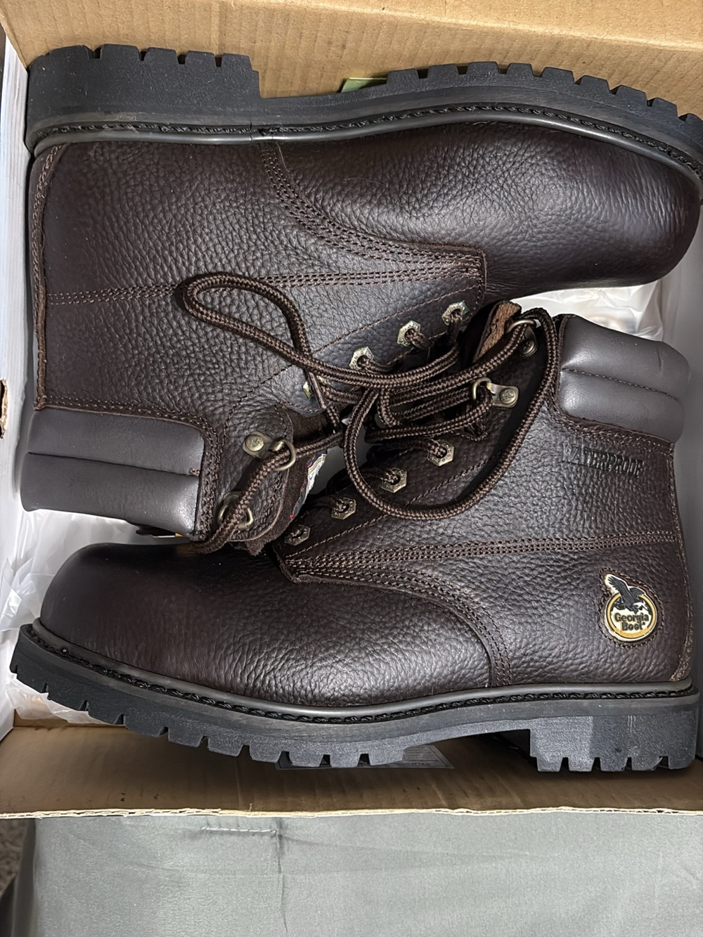 Georgia Boot Men's Brown Lace-Up Work Boots